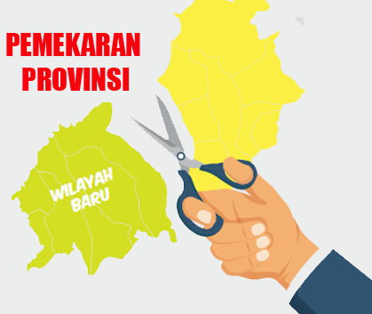 Ilustrasi pemekaran provinsi baru.