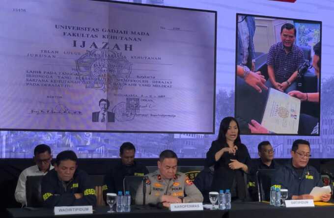 Kantor Bareskrim Polri, tempat dihentikannya penyelidikan laporan ijazah Jokowi.