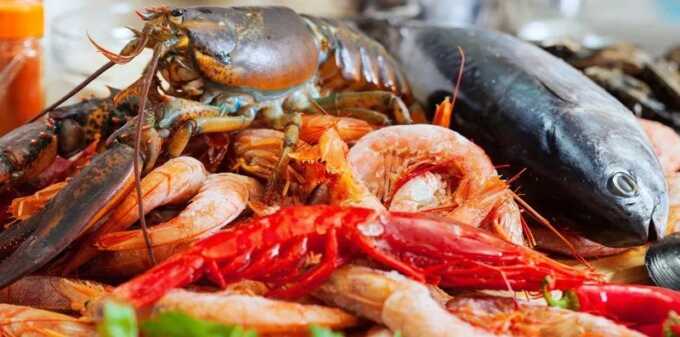 Hidangan seafood segar khas Labuan Bajo, termasuk udang, ikan, lobster, dan kepiting, siap disantap pecinta kuliner laut