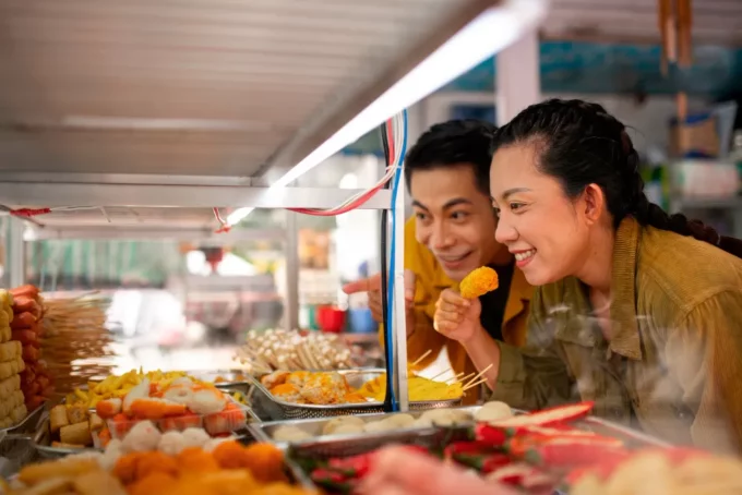 Ilustrasi street food di Korea Selatan/freepik.com