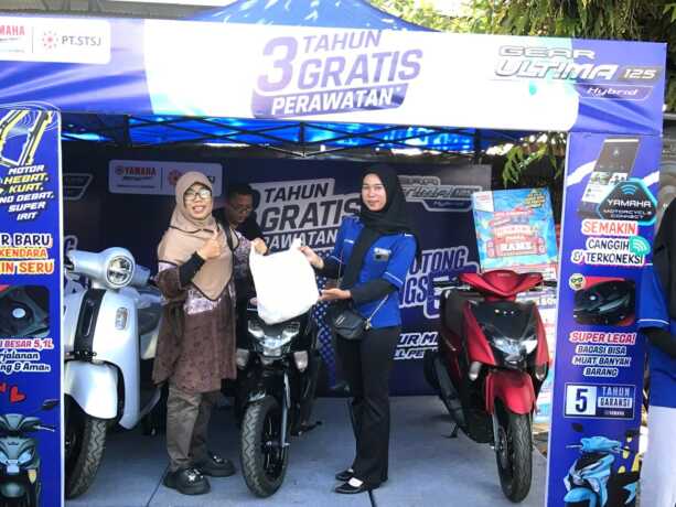 EVEN: PT Surya Timur Sakti Jatim (STSJ) Yamaha kembali melanjutkan program Grebek Pasar Rame di Pasar Cemara Banjarmasin, Selasa (10/6/2025).