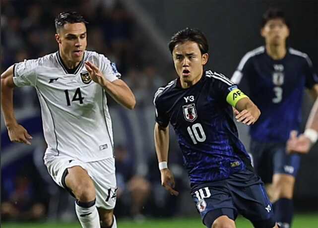 Jepang menang telak 6-0 atas Indonesia