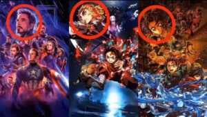Poster Kimetsu No Yaiba Infinite Castle Kimetsu No Yaiba Mugen Ressha hen Avengers: Endgame