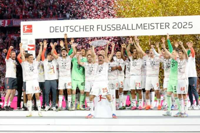 Bayern Munchen juara Bundesliga 2025. (Sumber: Instagram @fcbayern)