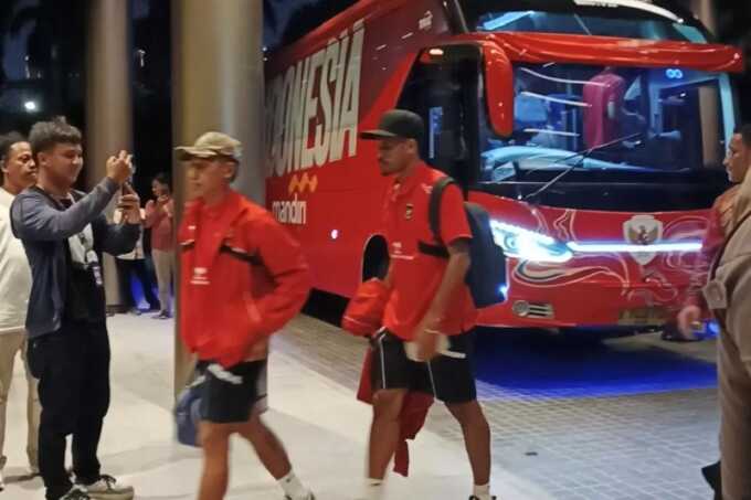 Timnas Indonesia tiba di Jakarta