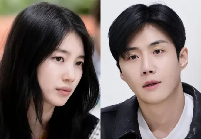 Suzy dan Kim Seon Ho saat membaca naskah 'Delusion'. (X @DisneyPlusKR)