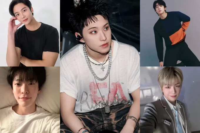 Idol korea masuk wajib militer. (Instagram @daniel.k.here, @rowoon_peru, @chaeunwoo_loveh, @do0_nct, @ho5hi_kwon)