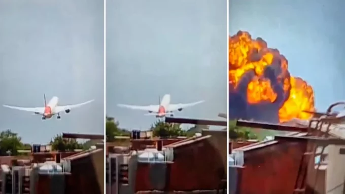 Detik-detik kecelakaan pesawat Air India