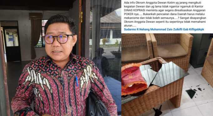Anggota DPRD Kotim Hairis Salamad Ngamuk di Kantor Dinas, Meja Pecah Gara-Gara Dana Pokir